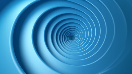 Canvas Print - A sleek plastic blue spiral.