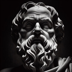 Wall Mural - Socrates, Greek philosopher from Athens, founder of Western philosophy. Socrates bust sculpture, ancient Greek philosopher from Athens. ancient Greek philosopher.	