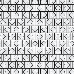 Wall Mural - abstract seamless repeatable black rectangle pattern on grey.