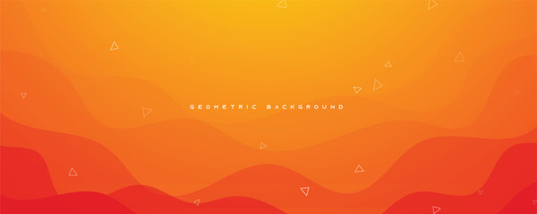 Sticker - Abstract liquid background orange gradient color banner design vector