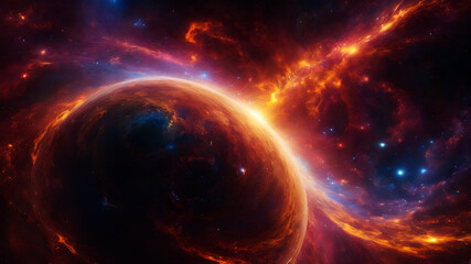 Wall Mural - create an abstract background inspired by the cosmic beauty of the universe, featuring ethereal swir