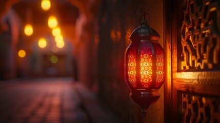 Wall Mural - Minimalist Islamic Ramadan lantern background