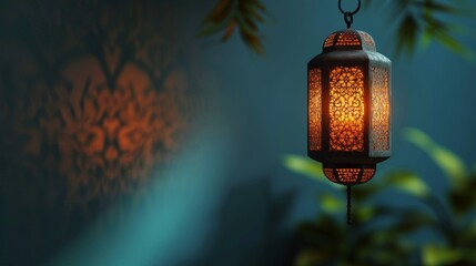 Wall Mural - Minimalist Islamic Ramadan lantern background