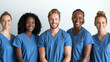 © Studio F. - Diverse team healthcare professionals in blue scrubs - Generative AI