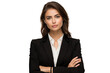 © Stock - serious smart corporate business woman. Office portrait, female executive. png transparent background cut out, Generative AI
