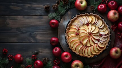 Wall Mural - apple pie onapple pie on the table the table