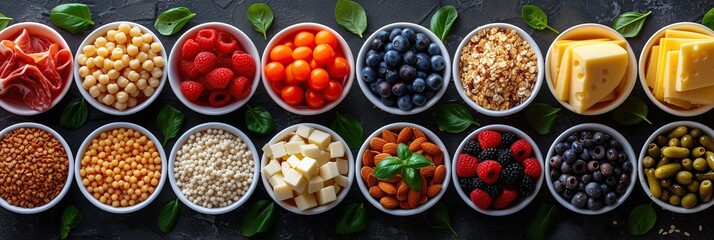 Collage of various food products