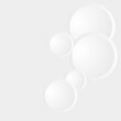 © roudiargast - Modern abstract white circle shape background. Elegant circle shape design with shadow. Realistic geometric shape texture. Minimal and clean white graphic. Suit for wallpaper, banner, brochure, cover