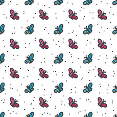 Sticker - floral seamless pattern-15