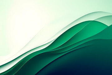 Abstract Green Background. colorful wavy design wallpaper. creative graphic 2 d illustration. trendy fluid cover with dynamic shapes flow.