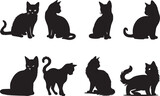 Fototapeta Koty - Cat Silhouettes EPS Cat Vector Cat Clipart	
