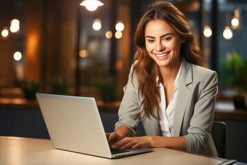 Woman Sitting in Front of a Laptop Computer