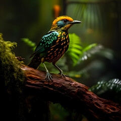 Wall Mural - Tropical bird in the jungle