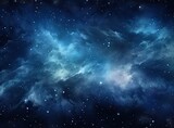 Fototapeta Kosmos - blue stars in the galaxy