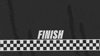 Wall Mural - Finish line racing background top view,Textured asphalt with finishing line vector illustration.