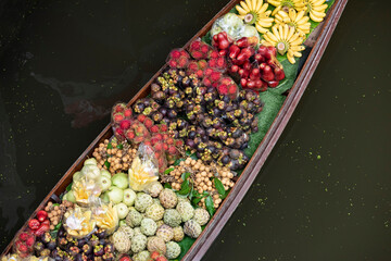 Canvas Print - THAILAND RATCHABURI DAMNOEN SATUAK FLOATING MARKET