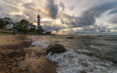 Wall Mural - lighthouse at sunset