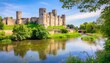 warwick castle in uk with river