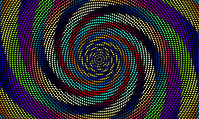 Fototapete - Pixilated abstract Energy background. Halftone effect. Vector image.
