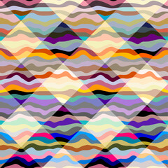 Leinwandbilder - Abstract seamless pattern. Textile diagonal plaid vector pattern.