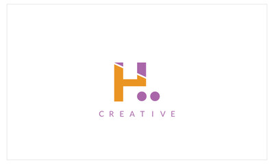 HL modern initial letter logo design vector
