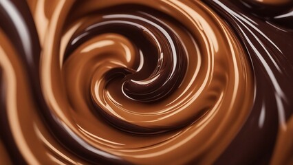 Wall Mural - Swirl Chocolate background 3d illustration