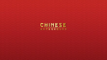 Chinese Background. Red Background With A Typical Chinese Wave And Sea Motif