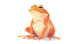 An offended frog isolated vector illustration.