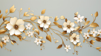 Beautiful floral background with intricately decoration on dark background.