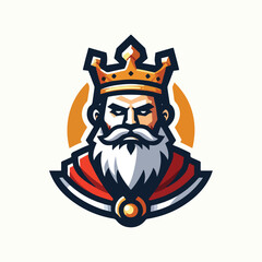 Poster - The king mascot logo vector illustration