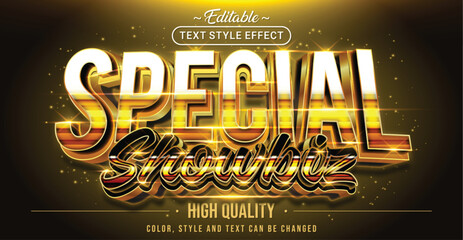 Leinwandbilder - Editable text style effect - Special Showbiz text style theme.