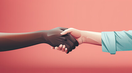 Illustration of two shaking hands