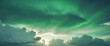 Abstract green clouds on the sky from Generative AI