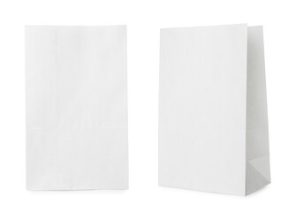 Poster - Open white paper bags isolated on white