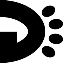 Logo Combination Of The Letter D And A Dogs Paw