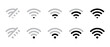 Wifi signal level icon vector in flat style. Wireless network sign symbol