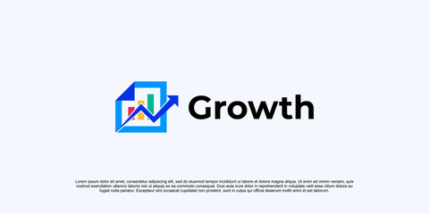 finance growth logo, arrow concept logo and diagram, business logo