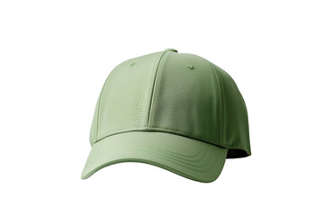 Wall Mural - Green Baseball Cap Mockup on Transparent