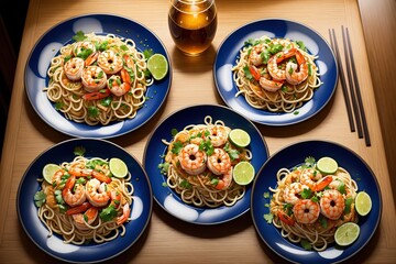 noodles pasta with shrimp
