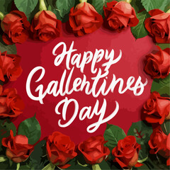 Wall Mural - Galentine's Day typography , Galentine's Day lettering , Galentine's Day inscription , Galentine's Day