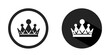 Crown logo. Crown icon vector design black color. Stock vector.