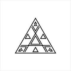 Poster - Triangle Minimalist Tattoo, Modern Subtle Aesthetic Tattoo, Minimal Modern Discreet Tattoo