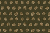 Fototapeta  - Brown onion seamless pattern, vector art