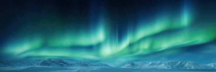 light blue and light green aurora borealis