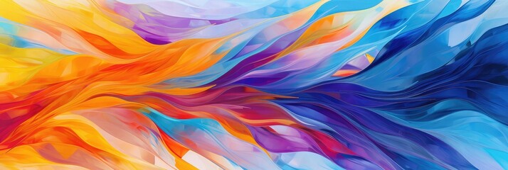 Wall Mural - A painting of a colorful abstract pattern, highlight color contrast photography, new objectivity,