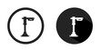 Street light logo. Street light icon vector design black color. Stock vector.