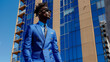 © Nurul - Fashionable portrait of african american male models. Wear suit and coat.