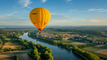 Wall Mural - Hot air balloon in flight.