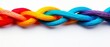 © Ameer - Colorful ropes braided together on white background. Symbol of unity, diversity, and teamwork.