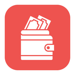 Canvas Print - Money in Wallet Icon